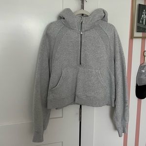 Scuba Over Sized Half Zip Hoodie